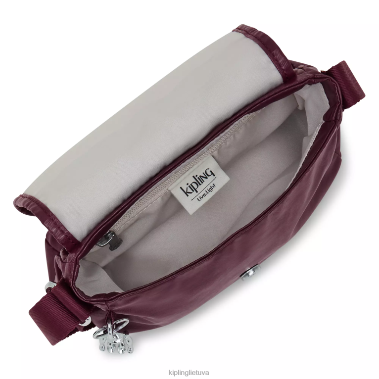 \"maišeliai\" sabian metalic crossbody mini krepšys 22V8R99 Kipling moterys bordo spalvos lakas