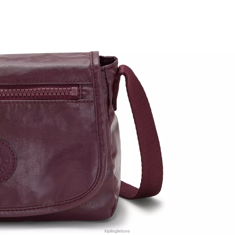\"maišeliai\" sabian metalic crossbody mini krepšys 22V8R99 Kipling moterys bordo spalvos lakas
